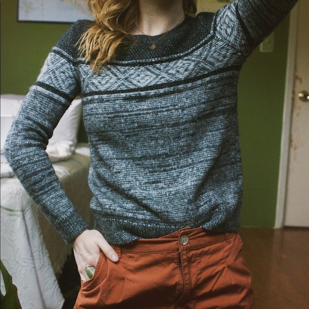 Black wool sweater